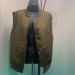 Woman Quilted Brown Vest